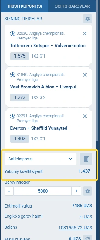 1xbet anti express pul ishlash 1xbet antiekspress