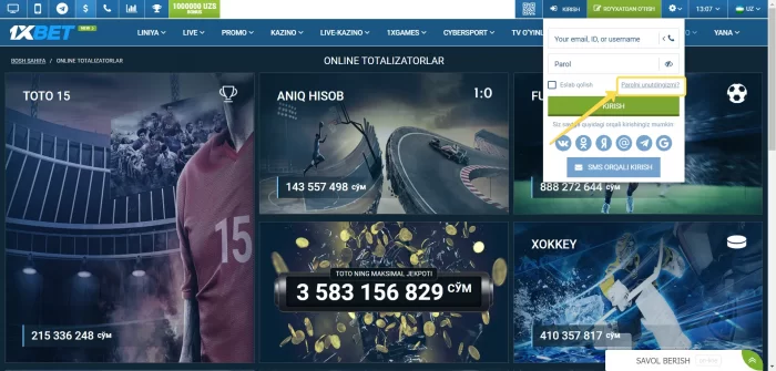 1xbet akkaunt tiklash 1xbet parol tiklash