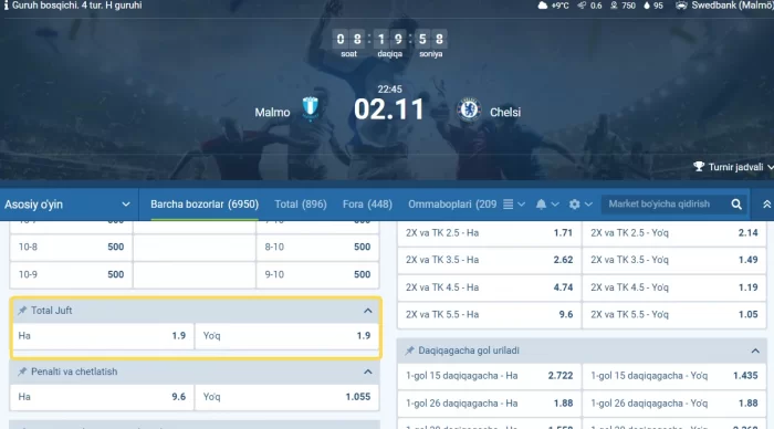 1xbet futbol total football total