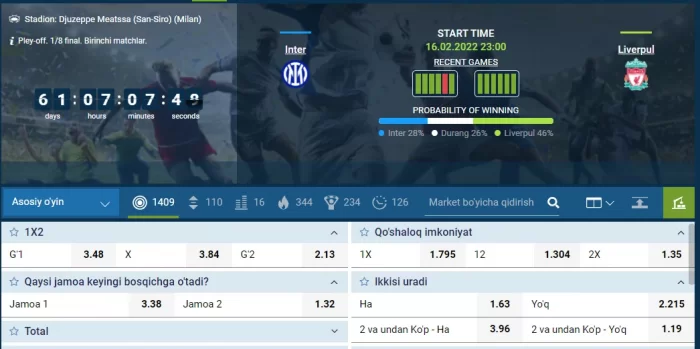 ikkala jamoa gol uradi ikkisi ham gol uradi 1xbet