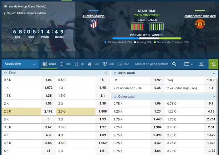 futbol total tikish match total 1xbet