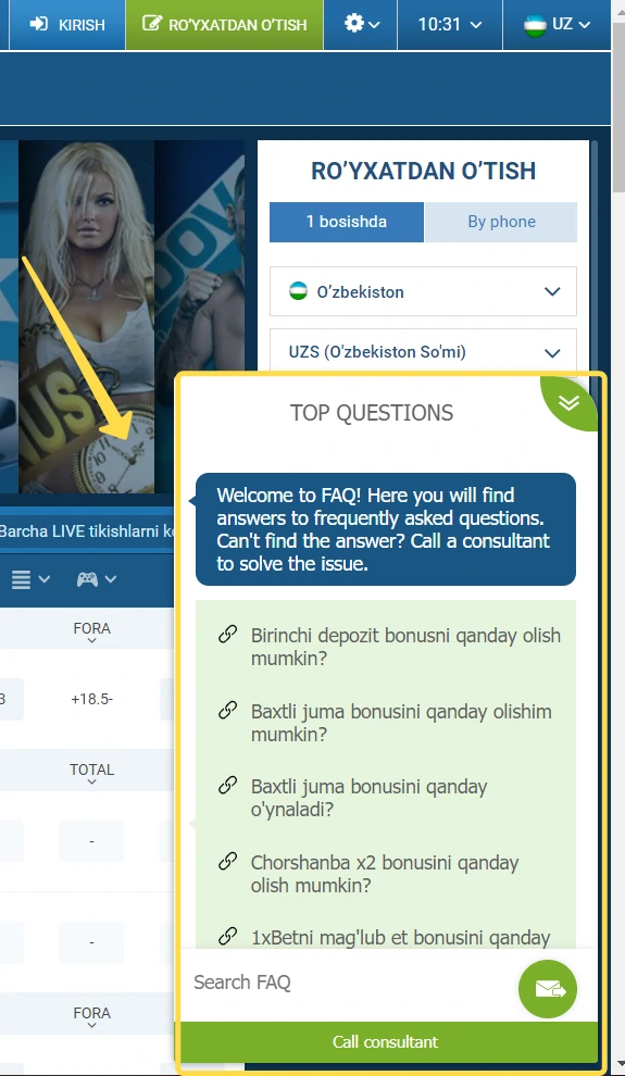 1xbet onlayn maslahatchi 1xbet online consultant