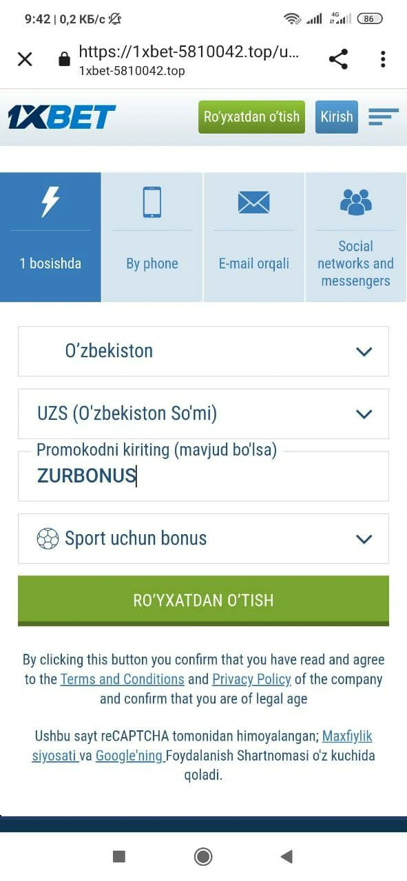 registratsiya 1 bosishda