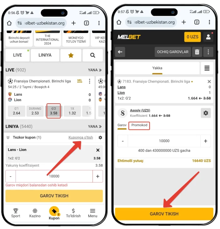 Qanday melbet saytida promokod orqali sportga pul tikish mumkin Melbet bepul promokod orqali stavka qilish
