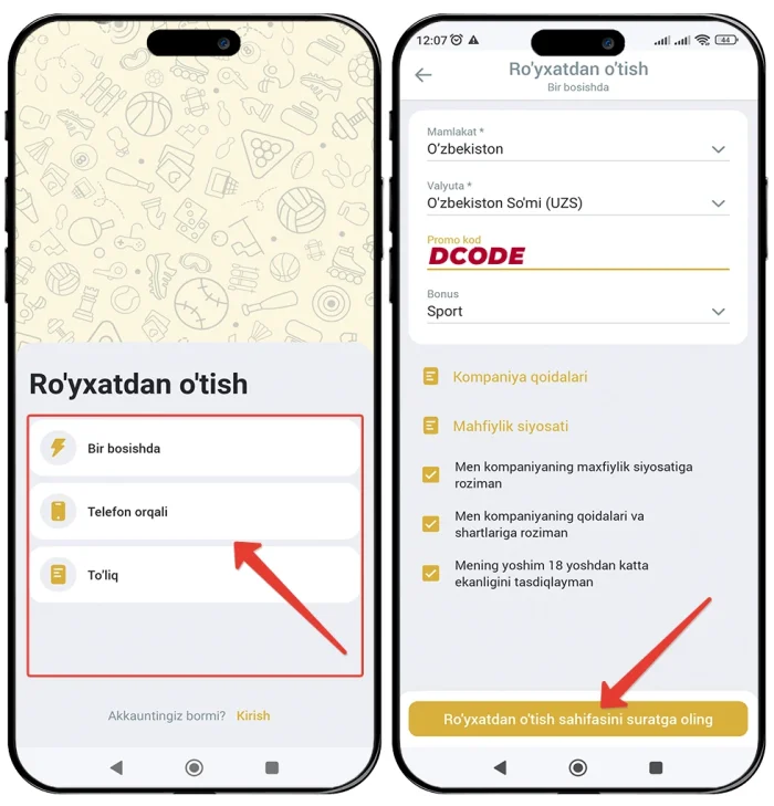 Melbet mobil ilova skachat va registratsiya