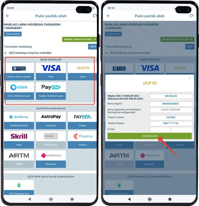 Qanday 1xbetdan pul yechsa bo'ladi